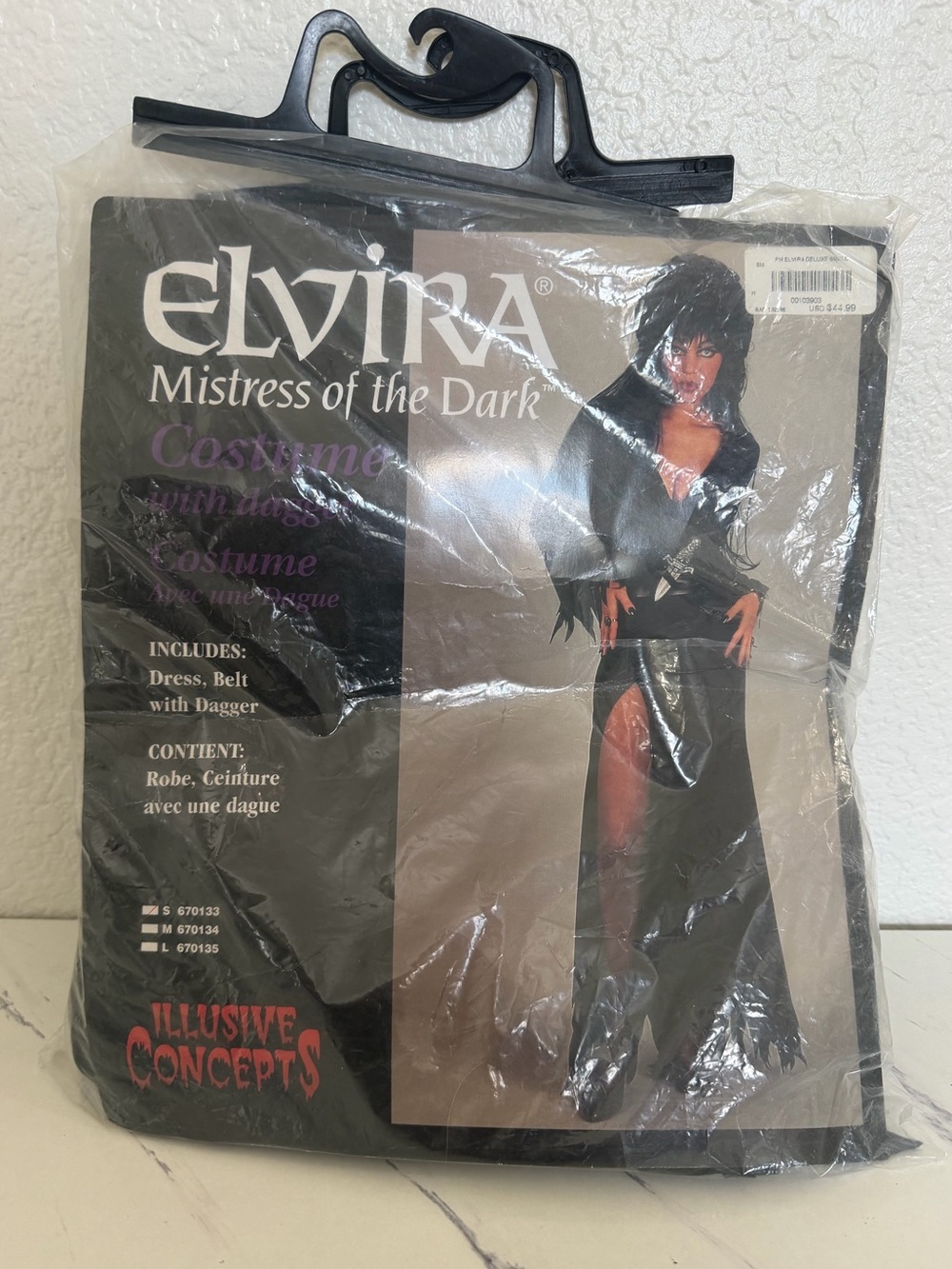 Elvira Mistress of the Dark Black Women's Dress Costume Illusive Concepts 1999 S
